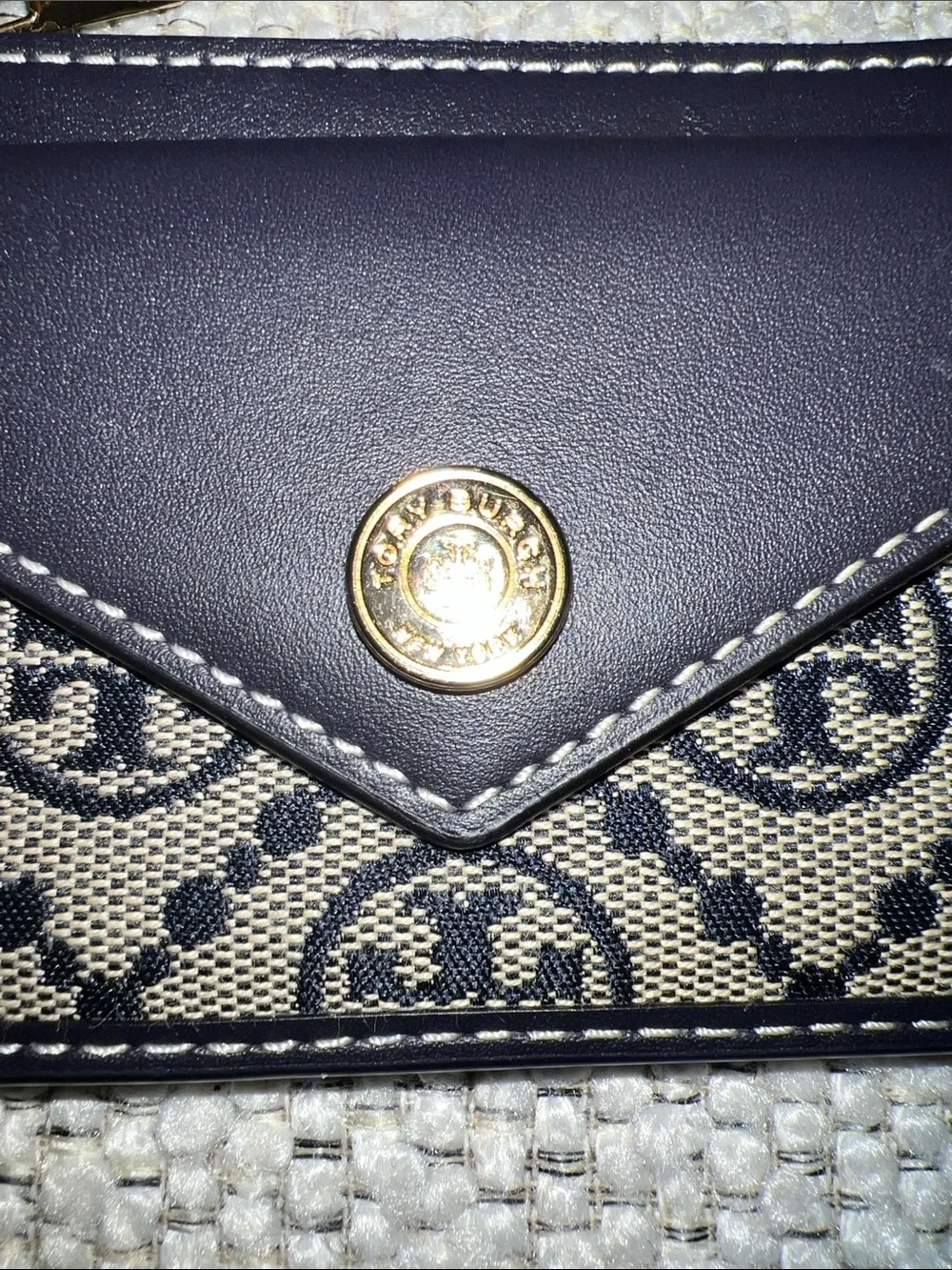 Tory Burch T Monogram Envelope Zip Card Case